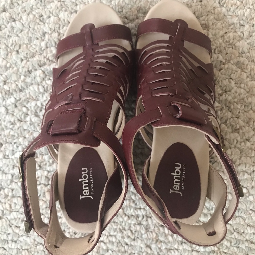 Jambu wooden heeled sandals